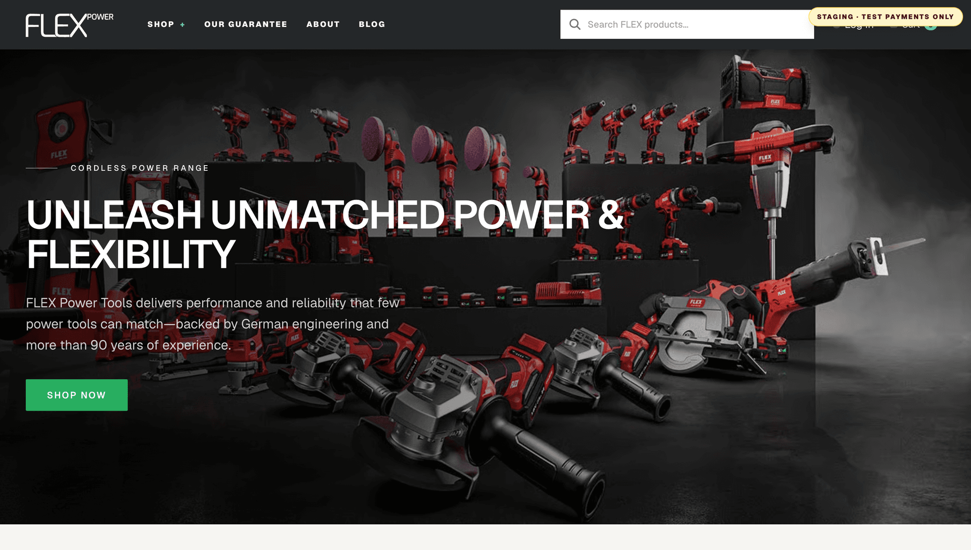 FLEX Power Tools SA homepage